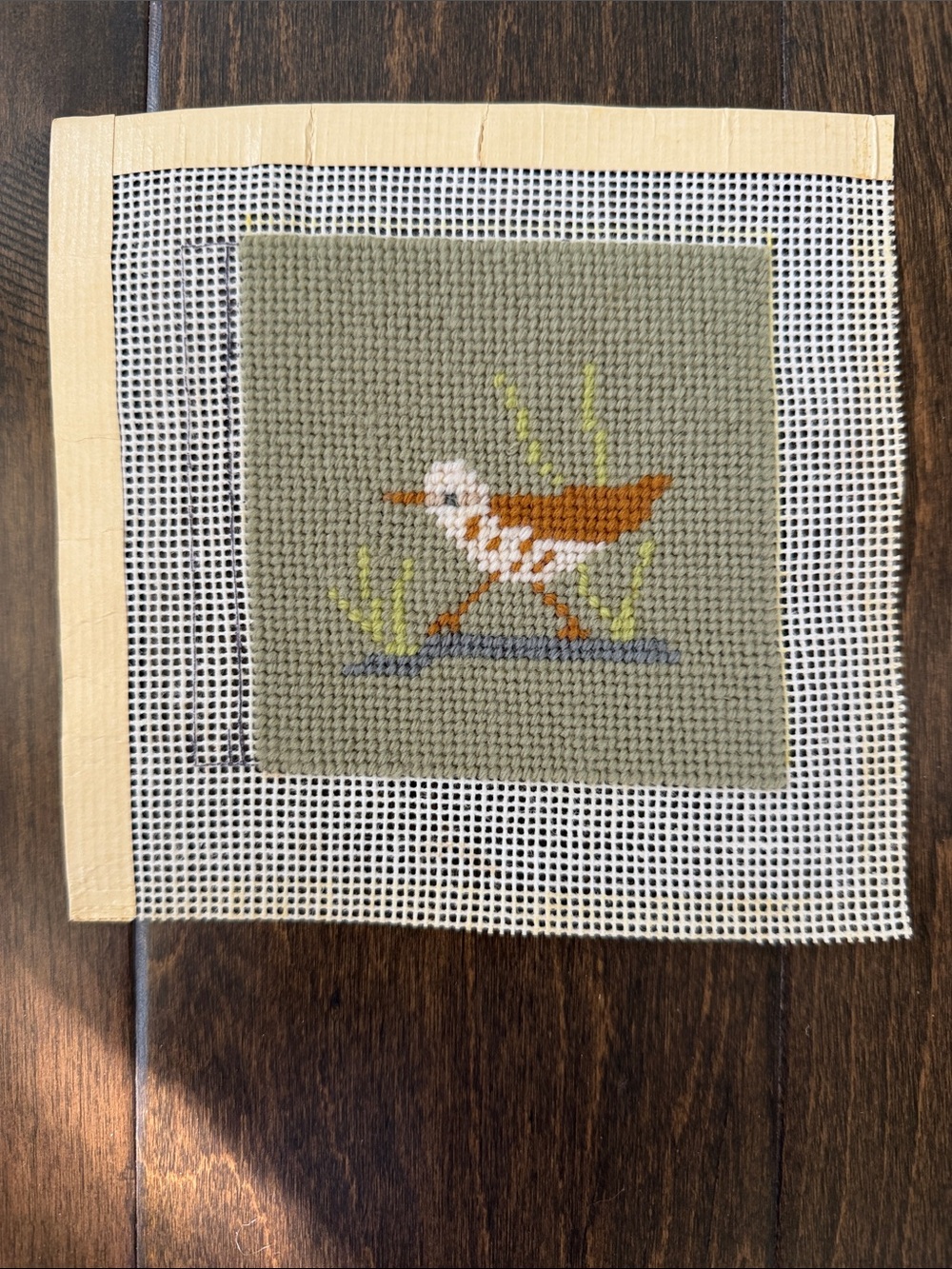 Completed Needlepoint - Bird